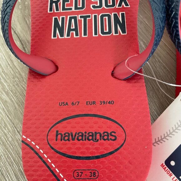 Havaianas Red Sox NBA Ruby Red Slippers Size US 6/7 BNWT - Picture 3 of 5